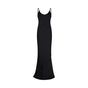 Serena Bute Double Layer Slip Dress - Black - NWT